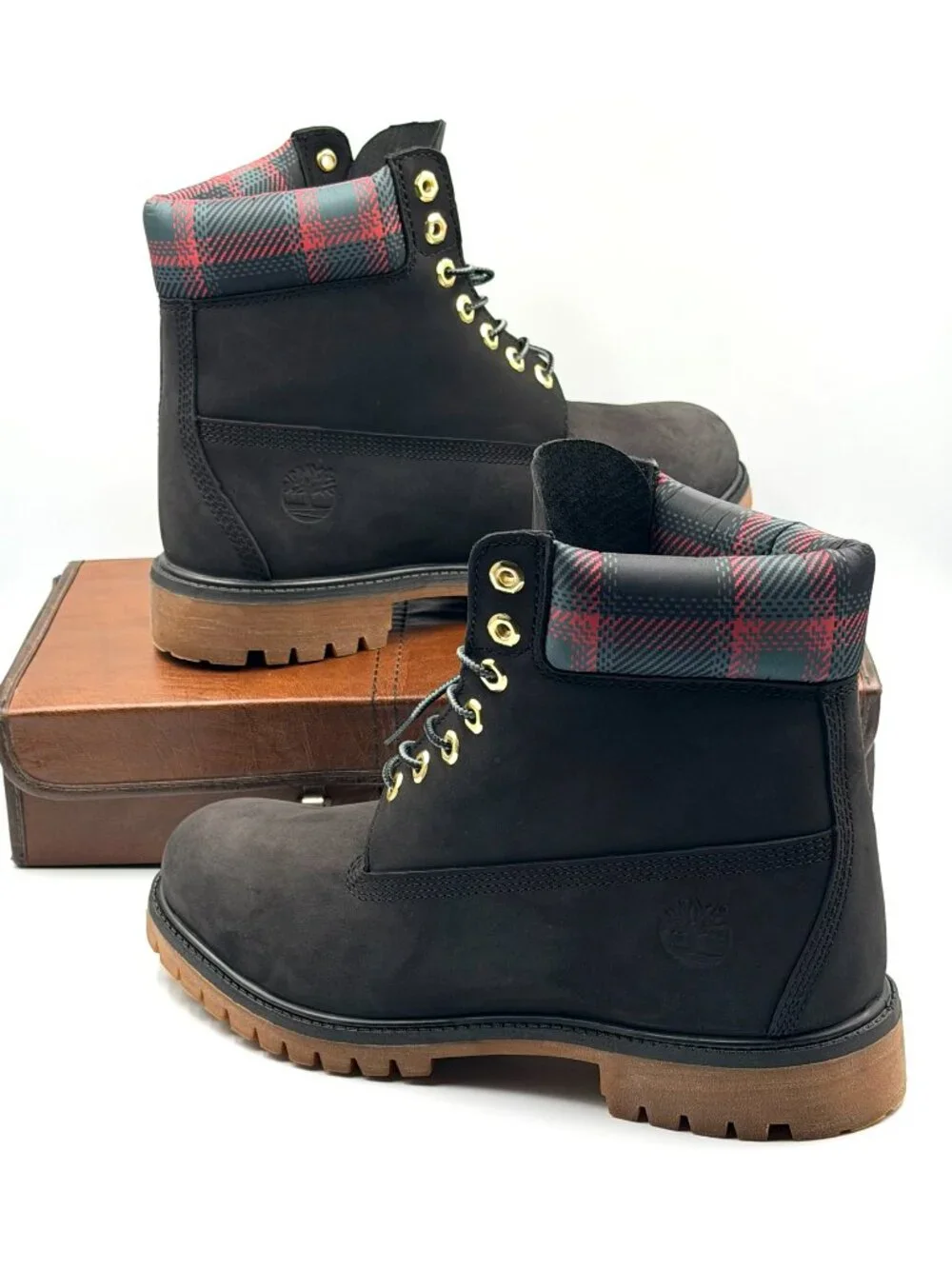 Timberland Premium 6-Inch Waterproof Boot Black/Plaid